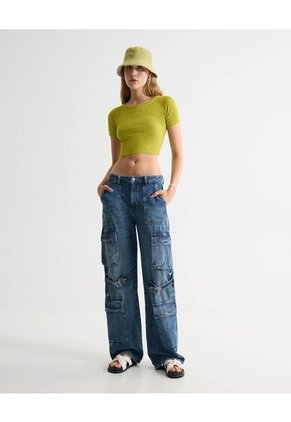 Camiseta Para Mujer Manga Corta Color Verde Claro Marca Seven Seven #28096165