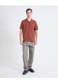Camisa Resort De Caída Ligera  Para Hombre Naranja Seven Seven de Seven Seven