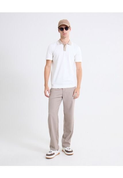 Pantalón Tejido Binado De Apariencia Limpia  Para Hombre Arena Seven Seven
