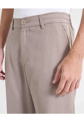 Pantalón Tejido Binado De Apariencia Limpia  Para Hombre Arena Seven Seven