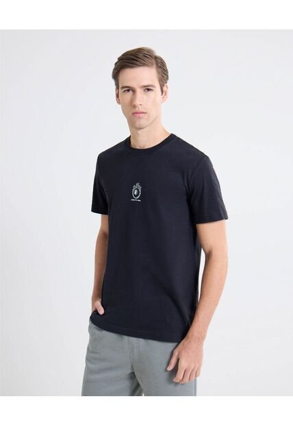 Camiseta Gráfico Minimalista  Para Hombre Negro Seven Seven