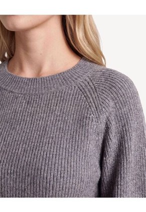 Saco Tejido De Caída Versátil  Para Mujer Gris Seven Seven
