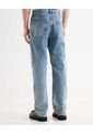 Jeans Straight Tono Medio Con Desgastes  Para Hombre Gris Seven Seven de Seven Seven