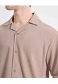 Camisa Textura Rústica  Para Hombre Café Seven Seven de Seven Seven
