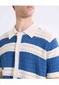 Camisa Tejida De Punto   Para Hombre Beige Seven Seven de Seven Seven