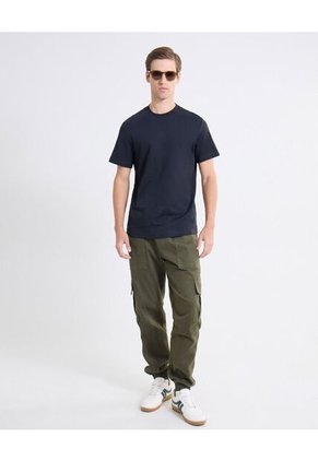 Camiseta Básica Ligera  Para Hombre Negro Seven Seven