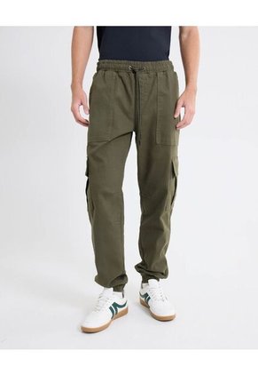 Pantalón Jogger Cargo  Para Hombre Verde Seven Seven