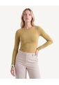 Camiseta Ajustada De Cuello Redondo  Para Mujer Amarillo Seven Seven de Seven Seven