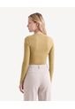 Camiseta Ajustada De Cuello Redondo  Para Mujer Amarillo Seven Seven de Seven Seven