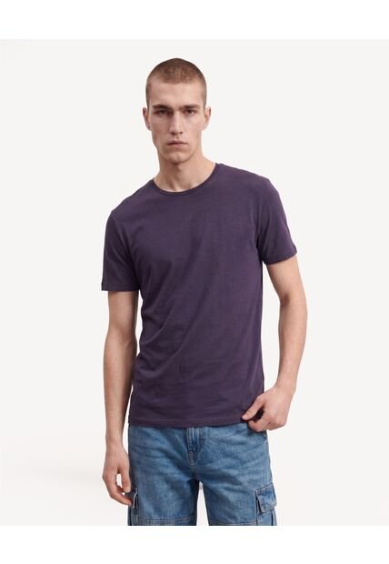 Camiseta Slim Ajustada   Para Hombre Azul Seven Seven