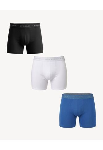 Bóxer Medio En Algodón Suave X3 Para Hombre Azul Seven Seven Seven Seven