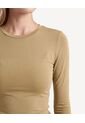 Camiseta Ajustada De Cuello Redondo  Para Mujer Amarillo Seven Seven de Seven Seven
