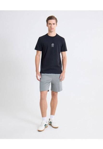 Bermuda Acabado Rib  Para Hombre Gris Seven Seven