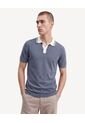 Polo Con Cuello Contraste  Para Hombre Azul Seven Seven de Seven Seven