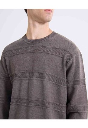 Saco Textura De Rayas Para Hombre Gris Seven Seven