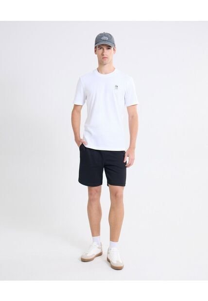 Bermuda Acabado Rib  Para Hombre Negro Seven Seven