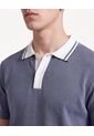 Polo Con Cuello Contraste  Para Hombre Azul Seven Seven de Seven Seven