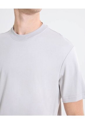Camiseta Básica De Acabado Suave  Para Hombre Gris Seven Seven