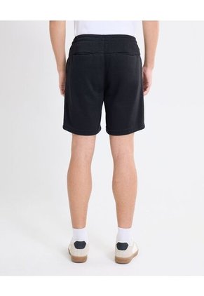 Bermuda Acabado Rib  Para Hombre Negro Seven Seven
