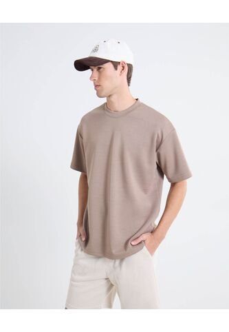 Camiseta Comfort De Ajuste Relajado  Para Hombre Café Seven Seven Seven Seven