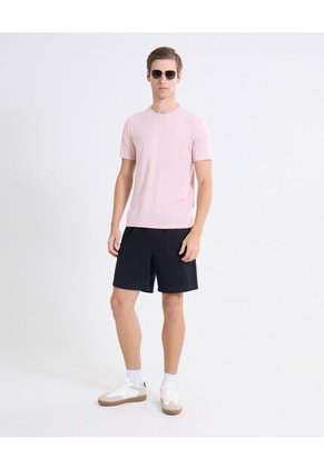 Camiseta Slim Ajustada   Para Hombre Rosado Seven Seven