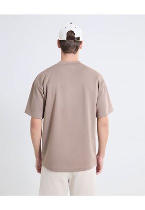 Camiseta Comfort De Ajuste Relajado  Para Hombre Café Seven Seven
