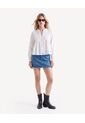 Blusa Bordada De Cuello Neru  Para Mujer Blanco Seven Seven de Seven Seven