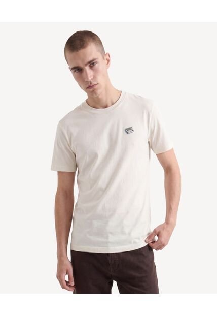 Camiseta Con Detalle Frontal  Para Hombre Beige Seven Seven