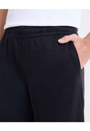 Bermuda Acabado Rib  Para Hombre Negro Seven Seven