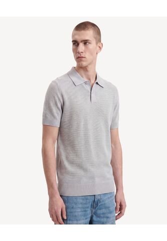 Polo Tricot  Regular  Para Hombre Gris Seven Seven Seven Seven