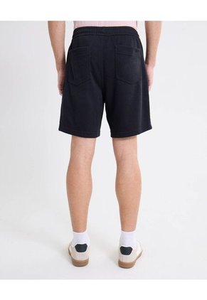 Bermuda Punto De Relieve Sutil  Para Hombre Negro Seven Seven