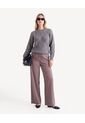 Pantalón Amplio Con Ajuste En Cintura  Para Mujer Café Seven Seven de Seven Seven