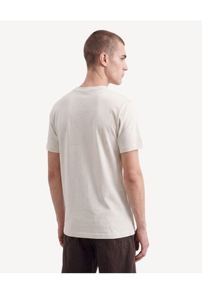 Camiseta Con Detalle Frontal  Para Hombre Beige Seven Seven