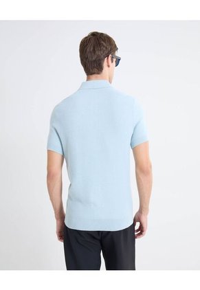Polo Tejido Tricot  Para Hombre Azul Seven Seven