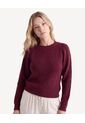 Saco Tejido De Largo Equilibrado  Para Mujer Vino Seven Seven de Seven Seven