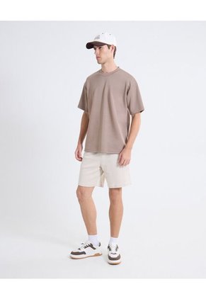 Camiseta Comfort De Ajuste Relajado  Para Hombre Café Seven Seven