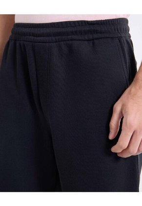 Bermuda Punto De Relieve Sutil  Para Hombre Negro Seven Seven