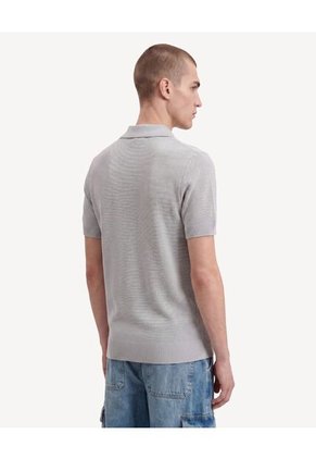 Polo Tricot  Regular  Para Hombre Gris Seven Seven