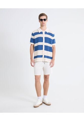 Bermuda Rústica De Cordón Ajustable  Para Hombre Beige Seven Seven Seven Seven