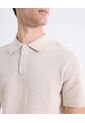 Polo Tejido De Relieve  Para Hombre Beige Seven Seven de Seven Seven