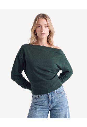 Buzo Cuello Ojal Contemporáneo  Para Mujer Verde Seven Seven Seven Seven