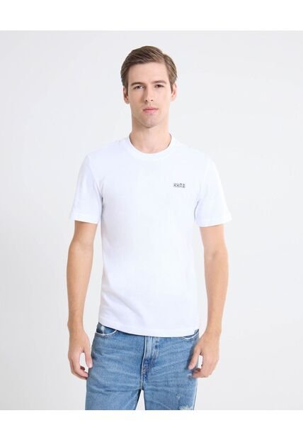 Camiseta Detalle Gráfico  Para Hombre Blanco Seven Seven
