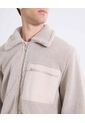 Chaqueta Tejida Con Borrego  Para Hombre Beige Seven Seven de Seven Seven