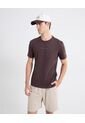 Camiseta Acento Visual Frontal  Para Hombre Café Seven Seven de Seven Seven