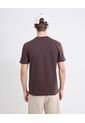 Camiseta Acento Visual Frontal  Para Hombre Café Seven Seven de Seven Seven