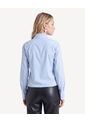 Blusa Camisera Con Contrastes Sutiles  Para Mujer Azul Seven Seven de Seven Seven