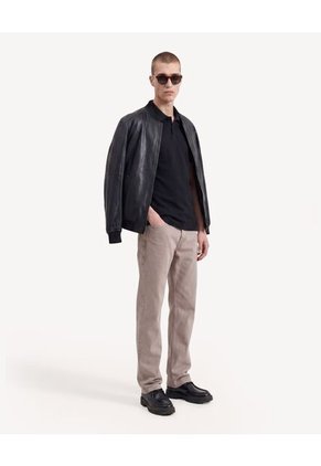 Polo Regular Sport  Para Hombre Negro Seven Seven