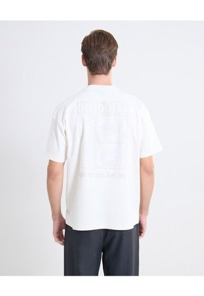 Camiseta De Caída Fluida  Para Hombre Blanco Seven Seven