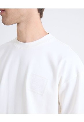 Camiseta De Caída Fluida  Para Hombre Blanco Seven Seven