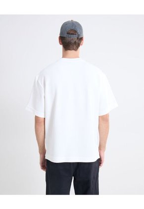 Camiseta Silueta Relajada  Para Hombre Blanco Seven Seven